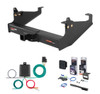 1999 - 2026 Ford F-550 Super Duty Cab & chassis with 34" frame width (O.D.) Curt 2" Class 5 Trailer Tow Hitch + 5-Flat Wiring Kit Tow Boat/Utility Trailer with Surge Brakes 15445