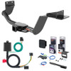 16 - 20 Kia Sorento Curt 2" Class 3 Trailer Tow Hitch + 5-Flat Wiring Kit Tow Boat/Utility Trailer with Surge Brakes 13195