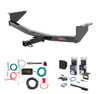2008 - 2020 Nissan Rogue Excluding Krom Curt 1-1/4" Class 2 Trailer Tow Hitch + 5-Flat Wiring Kit Tow Boat/Utility Trailer with Surge Brakes 12122