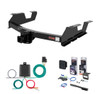 2011 - 2014 Chevrolet Silverado 3500 HD 8' bed, excluding factory receiver, Tommy Gate lift or cab & chassis Curt 2" Class 3 Trailer Tow Hitch + 5-Flat Wiring Kit Tow Boat/Utility Trailer with Surge Brakes 13061
