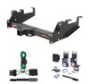 1988 - 2000 GMC C3500 Excluding with dual exhaust, 10" step bumper or cab & chassis Curt 2" Class 5 Trailer Tow Hitch + 5-Flat Wiring Kit Tow Boat/Utility Trailer with Surge Brakes 15325