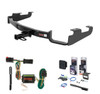 2001 - 2003 Chrysler Town & Country Excluding Stow 'n Go Curt 1-1/4" Class 2 Trailer Tow Hitch + 5-Flat Wiring Kit Tow Boat/Utility Trailer with Surge Brakes 12362