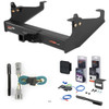 05 - 07 Ford F-350 Super Duty Cab & chassis with 34" frame width (O.D.) Curt 2" Class 5 Trailer Tow Hitch + 5-Flat Wiring Kit Tow Boat/Utility Trailer with Surge Brakes 15445