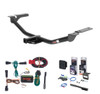 2011 - 2014 Ford Edge Excluding EcoBoost Curt 1-1/4" Class 2 Trailer Tow Hitch + 5-Flat Wiring Kit Tow Boat/Utility Trailer with Surge Brakes 12036