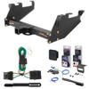 88 - 00 Chevrolet C3500 With 10" step bumper Curt 2" Class 5 Trailer Tow Hitch + 5-Flat Wiring Kit Tow Boat/Utility Trailer with Surge Brakes 15317