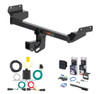 2019 - 2024 Ford Edge Titanium or ST only Curt 2" Class 3 Trailer Tow Hitch + 5-Flat Wiring Kit Tow Boat/Utility Trailer with Surge Brakes 13452