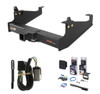 2002 - 2004 Ford F-350 Super Duty Cab & chassis with 34" frame width (O.D.) Curt 2-1/2" Class 5 Trailer Tow Hitch + 5-Flat Wiring Kit Tow Boat/Utility Trailer with Surge Brakes 15845
