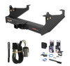 2002 - 2004 Ford F-350 Super Duty Cab & chassis with 34" frame width (O.D.) Curt 2" Class 5 Trailer Tow Hitch + 5-Flat Wiring Kit Tow Boat/Utility Trailer with Surge Brakes 15445