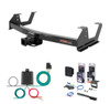 2015 - 2019 Chevrolet Silverado 2500 HD 6' bed, excluding factory receiver, Tommy Gate lift or cab & chassis Curt 2" Class 3 Trailer Tow Hitch + 5-Flat Wiring Kit Tow Boat/Utility Trailer with Surge Brakes 13178