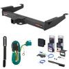 96 - 03 Chevrolet Express 1500 Curt 2" Class 5 Trailer Tow Hitch + 5-Flat Wiring Kit Tow Boat/Utility Trailer with Surge Brakes 15320