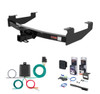 2001 - 2010 Chevrolet Silverado 2500 HD 6' bed, excluding factory receiver, Tommy Gate lift or cab & chassis Curt 2" Class 3 Trailer Tow Hitch + 5-Flat Wiring Kit Tow Boat/Utility Trailer with Surge Brakes 13210