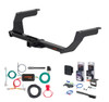 2017 - 2023 Subaru Impreza Hatchback, single exhaust Curt 1-1/4" Class 1 Trailer Tow Hitch + 5-Flat Wiring Kit Tow Boat/Utility Trailer with Surge Brakes 11465