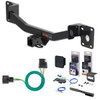 19 - 24 Cadillac XT4 Curt 2" Class 3 Trailer Tow Hitch + 5-Flat Wiring Kit Tow Boat/Utility Trailer with Surge Brakes 13415