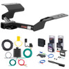 04 - 09 Cadillac SRX Curt 2" Class 3 Trailer Tow Hitch + 5-Flat Wiring Kit Tow Boat/Utility Trailer with Surge Brakes 13050