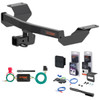 17 - 25 Honda CR-V Curt 2" Class 3 Trailer Tow Hitch + 5-Flat Wiring Kit Tow Boat/Utility Trailer with Surge Brakes 13397
