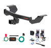 2017 - 2026 Honda CR-V Curt 2" Class 3 Trailer Tow Hitch + 5-Flat Wiring Kit Tow Boat/Utility Trailer with Surge Brakes 13397