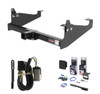 2002 - 2004 Ford F-350 Super Duty Cab & chassis with 34" frame width (O.D.) Curt 2" Class 4 Trailer Tow Hitch + 5-Flat Wiring Kit Tow Boat/Utility Trailer with Surge Brakes 14048