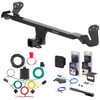 22 - 23 Hyundai Kona Electric Curt 2" Class 3 Trailer Tow Hitch + 5-Flat Wiring Kit Tow Boat/Utility Trailer with Surge Brakes 13610