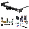 95 - 03 Ford Econoline van Curt 2" Class 3 Trailer Tow Hitch + 5-Flat Wiring Kit Tow Boat/Utility Trailer with Surge Brakes 13053