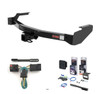 2001 - 2003 Dodge Van (full size) With factory step bumper Curt 2" Class 3 Trailer Tow Hitch + 5-Flat Wiring Kit Tow Boat/Utility Trailer with Surge Brakes 13590