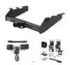 1999 - 2002 Dodge Ram 2500 6.5' bed, factory bumper Curt 2" Class 5 Trailer Tow Hitch + 5-Flat Wiring Kit Tow Boat/Utility Trailer with Surge Brakes 15318
