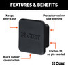 CURT 2-1/2" Rubber Hitch Tube Cover (Packaged) Trailer Hitch Cover