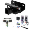03 - 10 Dodge Ram 2500 Excluding factory receiver Curt 2" Class 3 Trailer Tow Hitch + 5-Flat Wiring Kit Tow Boat/Utility Trailer with Surge Brakes 13333