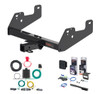 2021 - 2023 Ford F-150 w/o LED Tailights + Excluding factory receiver or Police Responder Curt 2" Class 3 Trailer Tow Hitch + 4-way Wiring Kit Tow Boat/Utility Trailer with Surge Brakes 13475