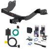 22 - 24 Hyundai Santa Cruz Curt 2" Class 3 Trailer Tow Hitch + 5-Flat Wiring Kit Tow Boat/Utility Trailer with Surge Brakes 13486