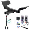 18 - 24 Chevrolet Equinox Excluding diesel Curt 2" Class 3 Trailer Tow Hitch + 5-Flat Wiring Kit Tow Boat/Utility Trailer with Surge Brakes 13439
