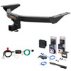 16 - 22 Honda Pilot Curt 2" Class 3 Trailer Tow Hitch + 5-Flat Wiring Kit Tow Boat/Utility Trailer with Surge Brakes 13146