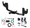 2017 - 2018 Hyundai Elantra Sedan, with factory recovery loop Curt 1-1/4" Class 1 Trailer Tow Hitch + 5-Flat Wiring Kit Tow Boat/Utility Trailer with Surge Brakes 11424