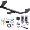 17 - 22 Hyundai Ioniq Excluding Electric or Plug-In Curt 1-1/4" Class 1 Trailer Tow Hitch + 5-Flat Wiring Kit Tow Boat/Utility Trailer with Surge Brakes 11486