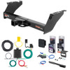 78 - 96 Ford Bronco Curt 2" Class 5 Trailer Tow Hitch + 5-Flat Wiring Kit Tow Boat/Utility Trailer with Surge Brakes 15300
