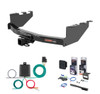 2014 - 2018 Chevrolet Silverado 1500 Excluding roll pan bumper, Tommy Gate lift or 10" drop bumper Curt 2" Class 4 Trailer Tow Hitch + 5-Flat Wiring Kit Tow Boat/Utility Trailer with Surge Brakes 14006