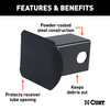 CURT 2" Black Steel Hitch Tube Cover Trailer Hitch Cover