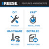 Reese Towpower Class 1 Trailer Hitch, 1-1/4-Inch Receiver, Black 77132