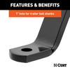 CURT Class 3 Ball Mount (2" Shank, 5,000 lbss., 10" Drop, 14" Long) Trailer Hitch Ball Mount