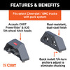 CURT Puck 5th Wheel Legs, Select Silverado, Sierra HD, 8' Bed, 30K, Teridium Grey Fifth Wheel Trailer Hitch Mount Leg