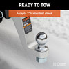 CURT Aluminum Ball Mount (2" Shank, 8,000 lbss, 6" Drop, 8-1/2" Long) Trailer Hitch Ball Mount