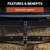 CURT 48" x 20" Tray Cargo Carrier 300 lbs. w/ Cargo Net Fits 1-1/4" & 2" Receivers