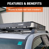 Curt 63" x 37" Black Steel Roof Rack Cargo Carrier Roof Rack w/ Net
