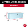 Taylor Made Stow N Go Standard Fiberglass Dock Box, Medium (24"H X 72"W X 23"D), Ice Blue #83552IB