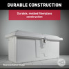 Taylor Made Stow N Go Low-Profile Fiberglass Dock Box, Medium (18"H X 48"W X 20"D), White #83557