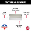 Taylor Made Stow N? Go Standard Fiberglass Dock Box, Extra Large (24"H X 95"W X 22"D), White #83559