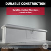 Taylor Made Stow N? Go Standard Fiberglass Dock Box, Extra Large (24"H X 95"W X 22"D), White #83559