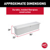 Taylor Made Stow N Go Standard Fiberglass Dock Box, Extra Large (24"H X 95"W X 22"D), White #83559