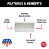Taylor Made Stow N Go Standard Fiberglass Dock Box, Extra Large (24"H X 95"W X 22"D), White #83559
