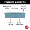 Taylor Made Stow N? Go Fisherman?s Fiberglass Dock Box, Extra Large (24"H X 95"W X 22"D), Ice Blue #83560IB