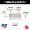 Taylor Made Stow N Go Fishermans Fiberglass Dock Box, Extra Large (24"H X 95"W X 22"D), White #83560